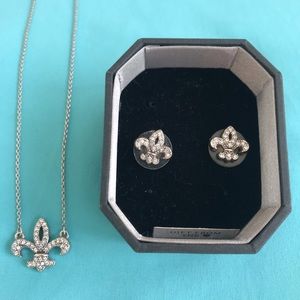 Brighton Fleur de lis necklace and earring set